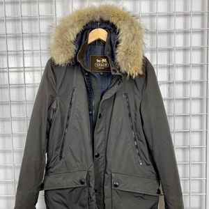 Men’s Coach Fur trimmed Parka size Medium